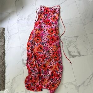 Hello Molly Floral Maxi Dress - Pink and Red
